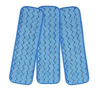 SWETRACE Recharge de Vadrouille Microfibre Bleue 3 Pièces Design Sécurisé Autocollant, Lingettes Réutilisables pour Nettoyage du Sol