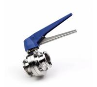 SWEWDSQG Vanne Papillon 3/4" 1" 1-1/4" 1-1/2" 2" OD Ferrule 304 OD 1,5" 2" Tri-Pince avec poignée de déclenchement à Pression(25mm Ferrule 50.5)