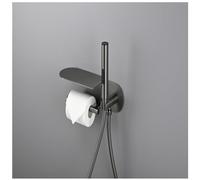 SWHC Douchette Toilette WC, Douchette WC Kit Complet avec Porte Papier Toilette Bidet Toilette Douchette pour L'hygiène Personnelle Quotidienne 3 Fonctions Pulvérisateur de Bidet à Main