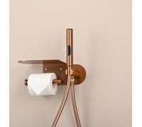 SWHC Douchette Toilette WC, Douchette WC Kit Complet avec Porte Papier Toilette Bidet Toilette Douchette pour L'hygiène Personnelle Quotidienne 3 Fonctions Pulvérisateur de Bidet à Main