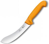 Swibo, couteau à dépecer, 18cm, droit, orange, étui libre-service
