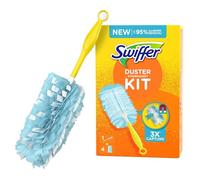 Swiffer Attrape & Retient Kit De Dépoussiérage avec 9 Manche Et 4 Recharges Plumeau Attrape-Poussière (9 x 1 Manche et 9 x 4 Recharges), Attrape Et Retient Jusqu’À 3 Fois Plus De Cheveux Et Poussière