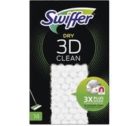 Swiffer Balai Attrape-Poussière Nettoyage 3D Recharges Lingettes Sèches 14 Unités