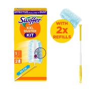 Swiffer Duster Plumeau Kit XXL (1 manche et 2 recharges), Capture Poussière, Saleté, Poils et Allergènes, Efficace Contre 99.9% des Poussières, Même dans les Coins Difficiles, Rapide et Efficace