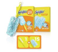 Swiffer Duster Kit, 1 Plumeau + 15 Recharges, Attrape Et Retient Jusqu’À 3 Fois Plus De Cheveux Et Poussière Qu’Un Plumeau Ordinaire