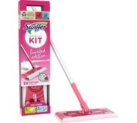 Swiffer Kit de Nettoyage pour poussière sèche, 1 Balai Rose + 8 Chiffons secs + 3 Chiffons humides, Capture et piège de la poussière et des Poils, élimine la saleté et Les bactéries, pour Tous Types