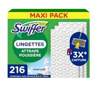 Swiffer Lingettes Balai Attrape-Poussière Sèches x216 | Parfum Febreze. Attrape et retient 3x plus de poussière.