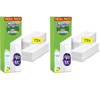 Swiffer Lingettes Pour Balai Attrape Poussière, 216 Lingettes Sèches, Parfum Febreze, Attrape Et Retient 3x Plus de Poussière qu'un Balai Classique, Pour Poils d'Animaux, Kit Vendu Séparément