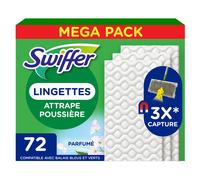 Swiffer Lingettes Sèches pour Balai, Propre et Frais, 72 Unités