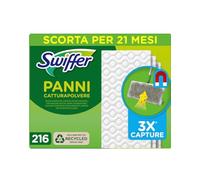 Swiffer Lot de 216 chiffons de capture, en microfibre sèche, chiffons de capture de saleté, idéal pour tous les types de sols et pour les poils d'animaux, maxi format avec 79% de fibres recy s