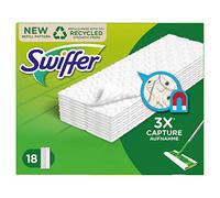 Swiffer Serpillère sèche (18 chiffons) - Idéal contre la poussière, les poils d'animaux et les allergènes