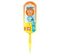 Swiffer XXL Attrape & Retient Kit De Dépoussiérage avec 1 Manche Télescopique Et 2 Recharges Plumeau Attrape-Poussière, Attrape Et Retient Jusqu’À 3 Fois Plus De Cheveux Et Poussière