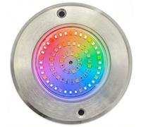 SWIMHOME Mini spot LED extra plat de surface pour piscine | Acier inoxydable résistant à la corrosion | Remplissage en résine Airless | Ø11 cm 6 W 12 V/AC RGB On/Off (câble 2 fils)