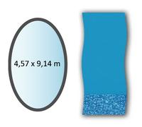Swimline - Liner piscine hors sol LI1530SB Swirl ovale 4,57x9,14 m - Bleu G