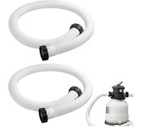 Swimming Pool Hose 38 mm 2 Pieces for Above Ground Swimming Pool 150 cm/59in Replacement Pool Sand Filter Pump for Swimming
