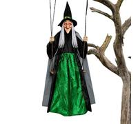Swinging Witch Life Size - 1.8m Animated Outdoor Halloween Prop on Swing