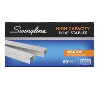 Swingline Agrafes, grande capacité, capacité de 60 feuilles, longueur de 0,8 cm, 210/bande, 5000/boîte (S7081032)