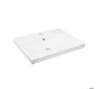 Swiss Aqua Technologies - Brevis Lavabo suspendu avec trou pour robinetterie au milieu 60x45x14cm (SATBRE6045S)