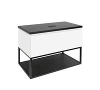 Swiss Aqua Technologies - Ensemble meuble avec plan SAT et cadre - B-Way - 59x50x45 avec dessus - blanc brillant - Blanc