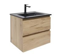 Swiss Aqua Technologies - Ensemble meuble avec vasque et mitigeur - SAT - B-Way - 59x50x45 - Chêne