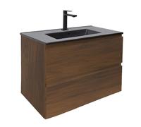Swiss Aqua Technologies - Ensemble meuble avec vasque et mitigeur - SAT - B-Way - 79x50x45 - noyer