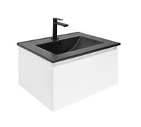 Swiss Aqua Technologies - Ensemble meuble suspendu avec vasque et mitigeur - SAT - B-WAY - 59x30x45 - Blanc