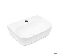 Swiss Aqua Technologies - Lave-mains suspendu 43 x 30 cm - blanc - avec trou de robinetterie - sans trop-plein - Brevis SAT