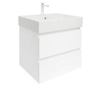 Swiss Aqua Technologies - Meuble de salle de bains SAT avec mitigeur - B-Way 1 - avec vasque SAT Infinitio 59x50x45 - Blanc