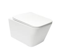 Swiss Aqua Technologies WC suspendu Infinitio sans bride Design, fixations invisibles + Abattant softclose (SquareInfinitio)