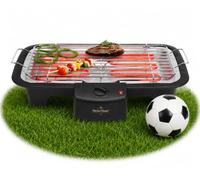 Barbecue Electrique SWISS HAUS 2000W Thermostat Réglable Grille Inoxydable Noir