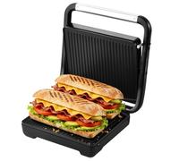 Swiss Haus Panini Grill 2000W Collection Zermatt Glacier SH-PG2229 Cuisine | Gril panini 2000W antiadhésif sans PFAS, thermostat automatique, poignée Cool Touch, bac récupérateur de graisse inclus.