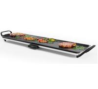 SWISS HAUS Plancha Électrique 2000W XXL 90x23cm Premium Basel Noir SH-TP90 | Plancha antiadhésive sans PFAS, thermostat amovible, poignées amovibles, bac à graisse inclus, tous feux ou électrique.