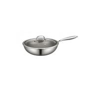 Swiss Haus Wok ZGW 30TRI-PLY - 30cm - 4,8L - Avec couvercle - Tous feux induction - Acier Inoxydable - SH-ZGW30