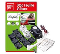 SWISSINNO Anti-Martres de Voiture, Ultrason Anti Rongeur pour Voiture Martres Repeller Repulsif Parfait pour Fouine Grenier, Maison, Jardin, Garage, Alimentation 12V Connexion à La Batterie de Voiture
