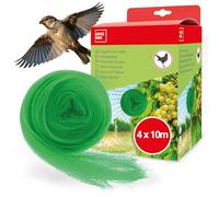 SWISSINNO Filet Anti Oiseaux Kit, Filets pour Jardin - 4x10m - Filet Protection Grande Surface Verger Grand Jardin Serre Poulailler - Filet Réutilisable Résistant UV