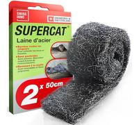 SWISSINNO Laine d’Acier Anti-rongeurs Anti-Intrusion - Maillage/Grillage INOX Durable -Grille Anti-Rat, Anti-Souris- pour Boucher Trous - Contre Souris, Rats, fouines & Insectes - 2×50 cm