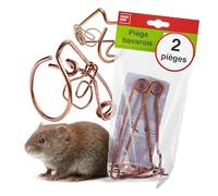 SWISSINNO Piège à Campagnols - Piège Mécanique en Métal pour Galeries Souterraines - Réutilisable, Robuste et Facile à Installer - 2 Pièges