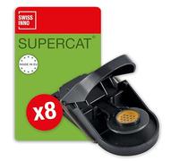 SWISSINNO Piège à Souris SuperCat - Tapette Souris - Efficace Plus Réutilisable avec Appât au Beurre de Cacahuète - Capture Rapide - Utilisation Intérieure et Extérieure - 8 Pièges