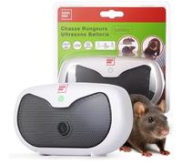 SWISSINNO Répulsif Ultrason Rongeurs à Piles - Chasse Souris, Rats et Fouines - Portée Jusqu’à 20 m² - Ultrasons Haute Fréquence 22-32 kHz - Fonctionne avec 4 Piles C