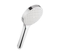 SwissWave - Douchette à Main 3 Jets Eco - Jets Pluie, Massage et Mix - Valve d’Économie d’Eau 8 L/mn, 3 Bar - Pommeau de Douche avec Picots Anti-Calcaire - Disque ⌀112 mm
