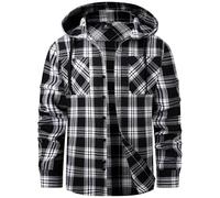 SwissWell Chemise Homme à Carreaux Capuche Chemise Bucheron Homme Flanelle Surchemise Manches Longues
