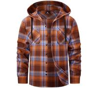 SwissWell Chemise Homme à Carreaux Capuche Chemise Bucheron Homme Flanelle Surchemise Manches Longues