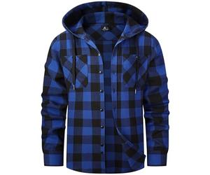SwissWell Chemise Homme à Carreaux Capuche Chemise Bucheron Homme Flanelle Surchemise Manches Longues