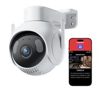 SwitchBot 3K Camera Surveillance WiFi Exterieure, avec Recherche Vidéo IA, Alertes De Scène, Rapports Quotidiens, PTZ Suivi Auto 360°, Wi-FI 2,4 Ghz, Alexa, Google Home, RTSP
