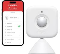 SwitchBot Capteur de mouvement intelligent - détecteur de mouvement avec alarme, système de sécurité sans fil, ajoutez le hub SwitchBot pour la compatibilité avec Alexa