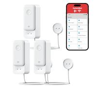 SwitchBot Capteur d'eau WiFi, détecteur de Fuite d'eau Intelligent, alertes réglables de 100 DB et alertes d'application, étanchéité IP67, détecteur pour Cuisine (Detector with Cable (3 Pack))