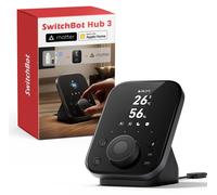 SwitchBot Hub 3, concentrateur domotique compatible avec Matter, télécommande Bluetooth infrarouge intelligente, thermomètre et hygromètre Wi-Fi (compatible 2,4 GHz), compatible avec Alexa, HomeKit, G