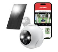 SwitchBot Kit de caméra de sécurité sans fil, caméra extérieure 2K avec panneau solaire, surveillance continue pour la sécurité de la maison, vision nocturne en couleur, détection de mouvement IA pour