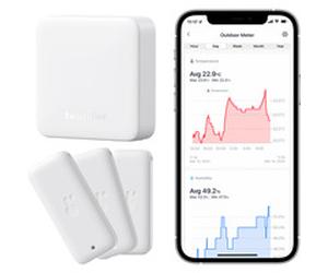 SwitchBot Pack intelligent - lot de 3 thermo-hygromètres et Hub Mini, Bundle
