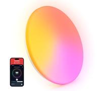 SwitchBot RGBICWW Plafonnier LED 37,6cm, 32000LM Plafonnier Certifié Matter, 2700K-6500K, 32W, Compatible avec Apple Home, Alexa, Google Home, IRC 90+, Luminaire Encastré pour Chambre, Salon, Couloir